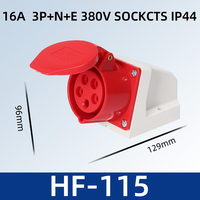 Prise industrielle mâle/femelle HFE norme européenne 380V 3/4/5 broches 16A IP44/IP67 à montage en surface