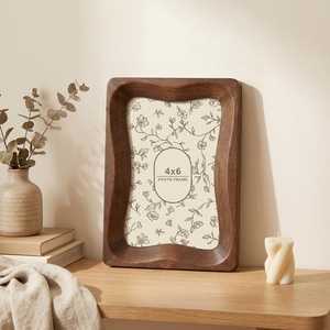 Brown Photo <b>Frame</b> Solid Wood Home Decoration <b>Wall</b> Art <b>Frame</b> Custom Rectangle Standing Modern <b>Picture</b> Home Interiors Photos <b>Frame</b> - Product Image 4
