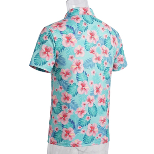 เสื้อยืดกอล์ฟผู้ชายผ้าโพลีเอสเตอร์ 100% ลายปักป้องกันรอยยับ พิมพ์ลายถัก ออกแบบโลโก้ใหม่ตามสั่ง - Product Image 6
