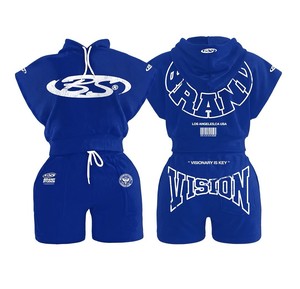 Conjunto de chándal de mujer de peso pesado 400g, estilo streetwear, con lavado, top corto con cremallera, pantalón jogger acampanado y sudadera con capucha con cordón, con logotipo personalizado - Product Image 5