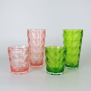 แก้วน้ำดื่มอะคริลิกพลาสติกลายเพชร - Product Image 5