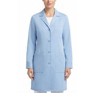 Nouvelle arrivée, blouse de laboratoire pour femmes en tricot 100% coton, manches longues, uniforme de laboratoire, vêtements professionnels pour les professionnels de la santé - Product Image 1