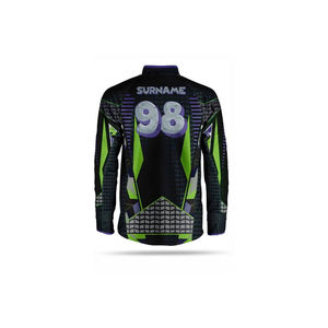 Camiseta de Fútbol Sublimada Personalizada para Hombre, con Cuello Alto, Manga Larga, Poliéster, Ajuste Atlético, Transpirable, para Todas las Temporadas - Product Image 4