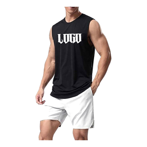 Camiseta sin mangas de punto ligera y duradera para hombre, ideal para gimnasio, fitness, entrenamiento de verano, con OEM - Product Image 4