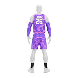Ensemble d'uniformes de basketball personnalisés 2026 avec logo sur mesure, design col en V, couleurs d'équipe, fabricant OEM ODM - Product Image 2
