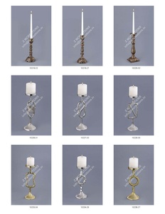 Support de bougie en métal antidérapant, artisanat antique, porte-bougie, accessoires de table, artisanat pour mariages, fait main, respectueux de l'environnement - Product Image 2