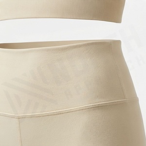 Ensemble de yoga deux pièces sans couture pour femmes grandes tailles, haut court et legging taille haute push-up, vêtements de sport et de fitness - Product Image 5