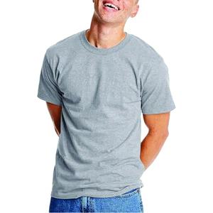 Liso casual hombres camiseta verano estilo cuello redondo manga corta ligero transpirable tela de algodón cómodo al por mayor - Product Image 3