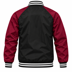 Chaqueta Cortavientos de Alta Calidad para Hombre, Chaqueta Bomber Varsity a la Moda, Color Sólido, Estética, Ropa Exterior Cortavientos para Hombre - Product Image 2