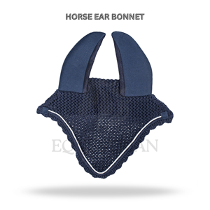 Outils équestres : Bonnet anti-mouches personnalisé pour chevaux, protection des oreilles en maille de laine pour l'équitation, l'entraînement et la compétition - Product Image 2