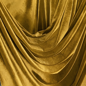 Elegant Modern 100% Polyester Gold Velvet Woven Fabric 130 GSM Quick-Dry Breathable Soft Brushed Sueded Plain Dyed Fashionable - Product Image 3