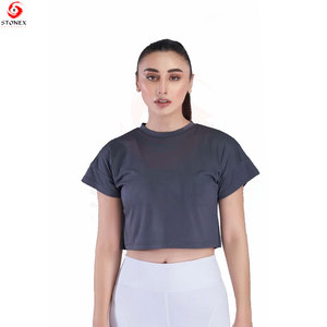 Women's Regular Fit <b>Crop</b> <b>Top</b> T-Shirt Crew Neck Short Sleeve Solid Casual Breathable Eco-Friendly Spring/Summer Everyday Wear - Product Image 1