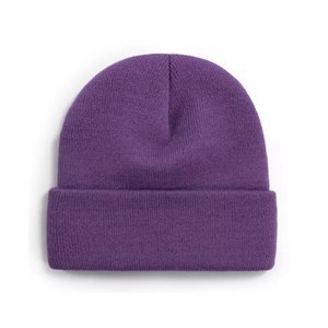Custom High Quality Plain Knitted Beanie <b>Hat</b> <b>Winter</b> Acrylic Cuffed Beanie OEM Manufacturer Supplier - Product Image 4