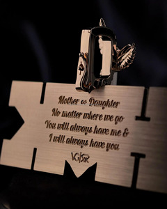 Pendentif Lettre Personnalisé en Argent 925 Plaqué Rhodium avec Moissanite, Breloque Cœur d'Oiseau, Bijoux Hip Hop Unisexe pour Fête - Product Image 3
