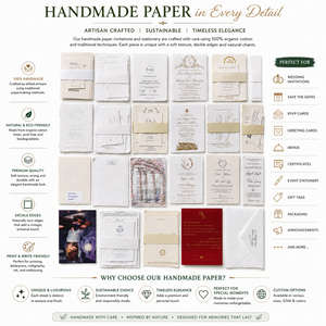 Luxury Deckle Edge <b>Paper</b> with Foil Printing for Wedding InvitationsCertificates Stationery andPremium Events - Product Image 6