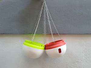 Panier suspendu intérieur/extérieur en acier inoxydable avec support de pot de fleur en chaîne pour plantes - Product Image 5