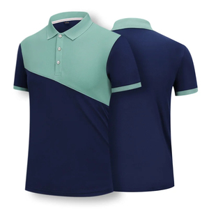 Quick Dry Comfort Fit Summer Top Perfect for Golf Tennis Outdoor Sports Breathable Polo Shirt Men's Short Sleeve Cotton <b>Blend</b> - Product Image 1
