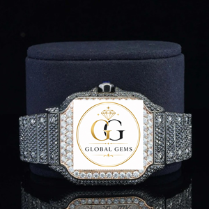 Reloj de Pulsera de Lujo para Hombre con Esfera Azul de Cuero y Diamantes, para Uso Formal e Informal, Disponible al Mejor Precio - Product Image 2