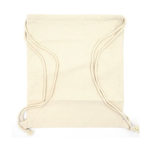 Mochila de Algodón con Cordón, Ecológica, Tejida, Color Natural, Diseño Simple para Uso en Exteriores, Mejor Precio, Venta al Por Mayor, OEM - Product Image 1