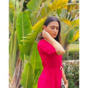 Conjunto de Traje de Punto de Rayón Rosa para Mujer, Talla XS, 900g - Product Image 1