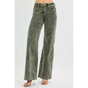 Jeans de Talle Alto y Pierna Ancha de Pana para Mujer, Talla Grande, Marca RISEN - Product Image 6