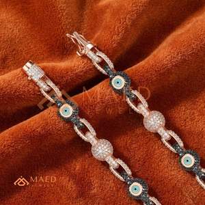Most Selling Hip Hop Iced Out Bracelet 14K Silver Micro Pave Bracelet Jewellery Luxurious Iced Out Available For Sale - Product Image 4