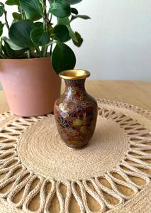 Blue Speckled Metal Tabletop <b>Vase</b> Minimalist Design Holds Water <b>Decorative</b> <b>Vase</b> for Home Interior - Product Image 6