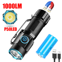 Mini lampe torche LED P50 avec clip
