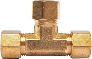 Raccords en T à compression en laiton usinés CNC, lisses, 1/8" 1/4" 3/8" 1/2" 6mm 8mm 10mm 12mm, double ferrule, pour applications hydrauliques - Product Image 5