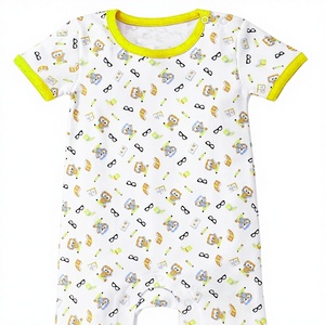 Alibaba Online Shopping Barboteuse longue en coton biologique pour bébé Produit Offre Spéciale Tirupur Fabricant Bouton pression Nouvelle Inde en ligne - Product Image 1