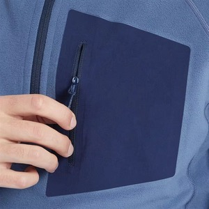 Premium <b>Mens</b> Hoodies Heavyweight <b>Pullover</b> Sweatshirt Streetwear Fashion OEM Wholesale <b>Men's</b> Blue Quarter Zip Fleece <b>Pullover</b> - Product Image 4
