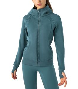Veste à capuche pour femme avec poche à manches longues de haute qualité en gros avec personnalisation de haute qualité 2025 - Product Image 3