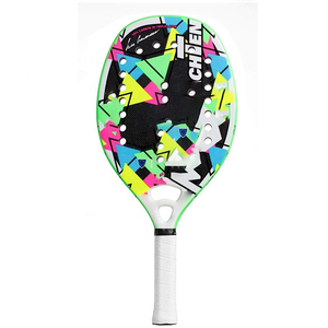 Raqueta de Pádel Portátil Personalizada 2026, Ligera, de Alta Resistencia, Forma de Lágrima, con Empuñadura de Fibra de Carbono, Cuero y Nailon para Cancha - Product Image 4
