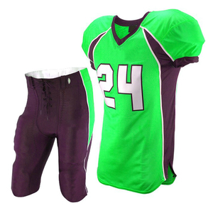 Ensemble de maillots de football américain pour hommes, vert foncé et blanc, imprimé, en maille respirante, col en v, manches courtes, uniforme d'entraînement numéro 24 - Product Image 4