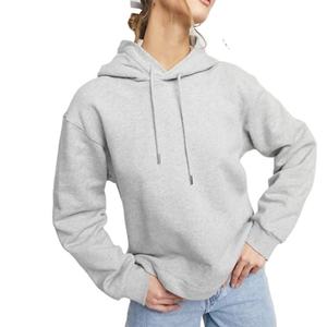 Women's Hoodie Casual Winter Stone Embroidered Elastic Hem Regular Length Sportswear Pullover with Front Logo - Product Image 1