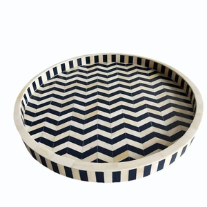 Plateau de service ovale de luxe jetable en os incrusté, couleur personnalisable, finition polie, design classique, excellente qualité, pour la maison - Product Image 6