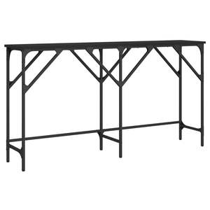 Mesa consola de madera de ingeniería negra de 55.1 x 11.4 x 29.5 pulgadas - Product Image 2