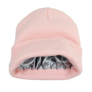 2026 Chaud En Gros Logo Personnalisé Tricoté Doublure En Satin Bonnet pour Hommes 100% Coton Chapeau D'hiver - Product Image 5