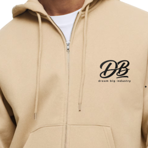 Sweat à capuche zippé ample de haute qualité en mélange de coton confortable – Fabricant de vêtements sous marque privée - Product Image 3