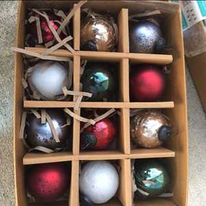 Meilleures boules de Noël artisanales en mosaïque de verre, taille personnalisable, lot cadeau, décoration créative, ensemble de 12 - Product Image 2
