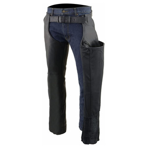 Samroz Sports <b>Men's</b> Premium <b>Leather</b> Motorcycle <b>Chaps</b>-Fully Lined Coin Pocket Customizable Logo Color Front Position All Seasons - Product Image 2