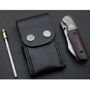 Cuchillos plegables con mango de madera y hoja pulida para uso clásico al aire libre y tareas de corte diarias multiusos - Product Image 1