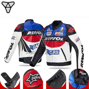 Veste de moto pour homme, veste de motocross, veste de course moto, veste de moto en cuir PU Repsol, vêtements de moto, veste coupe-vent - Product Image 3