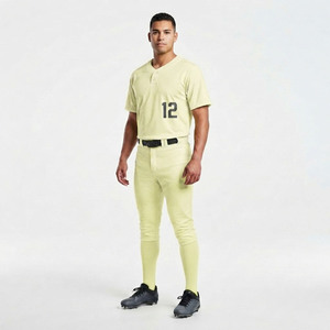 Professional Men's Baseball Uniform V-Neck Pullover Jersey Custom Athletic Team Performance Breathable 100% Cotton Short - Product Image 6