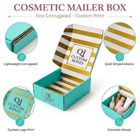Boîtes QJ personnalisées avec logo, emballage cosmétique couleur arc-en-ciel, boîte d'expédition de luxe pour cosmétiques, boîtes d'expédition rigides en carton ondulé