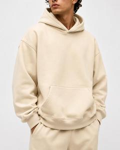 Men's Oversize <b>Hooded</b> <b>Fleece</b> Sweatshirt Regular Sleeve Oversized Fit Front Pocket Casual Autumn Wear Men Baggy Hoodies - Product Image 1