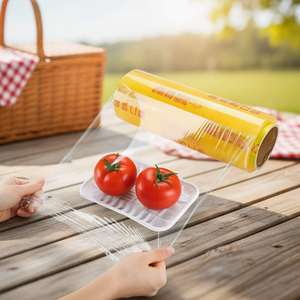 PVC Cling Film Plastic <b>Wrap</b> Jumbo Roll 30cm <b>Clear</b> Food Packaging Wrapping Film Disposable Plastic <b>Wrap</b> - Product Image 1