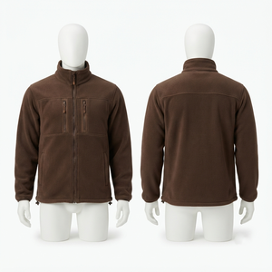 300 GSM Soft Polar <b>Fleece</b> Unisex <b>Work</b> Jacket Solid Embossed OEM ODM Factory Waterproof Breathable Anti-UV Quick Dry Hooded - Product Image 1