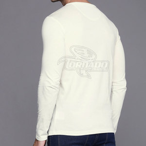 T-shirt à manches longues 100 % coton pour homme, design unique, nouvelle collection, coupe classique, imprimé, séchage rapide, respirant, col rond, couleur personnalisée - Product Image 2