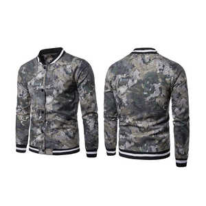 Chaqueta Bomber de Primera Calidad con Estampado por Transferencia de Calor, Logotipo Personalizado, Cierre Completo, Camuflaje, Delgada, de Secado Rápido, para Entrenamiento Deportivo - Product Image 3